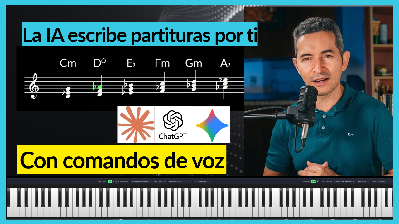 Partituras con IA: conecta ChatGPT, Claude o Antigravity a un pentagrama real con AulaChord