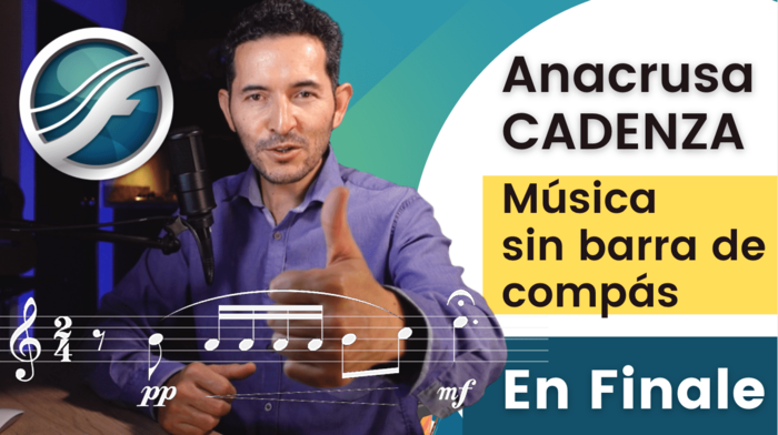 Cómo hacer Anacrusa y CADENZA (en FINALE) Música sin barras de compás