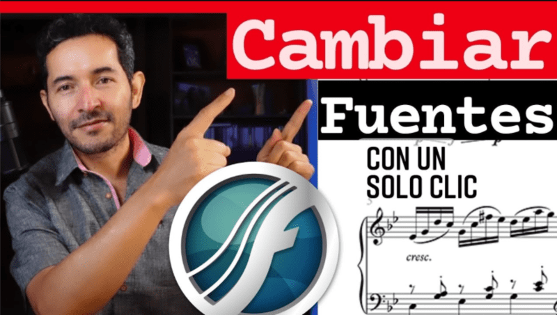 Cambios generales de tipografía en FINALE (Fuentes y textos en partitura)
