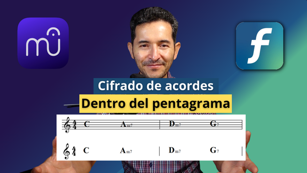 Cómo ubicar cifrado de acordes dentro del pentagrama